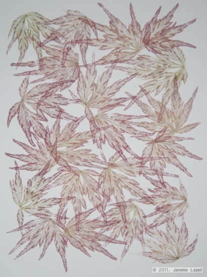 Mixed media-leaf printing-paper 1